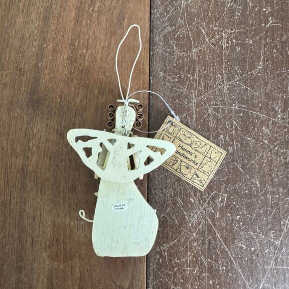 Hanna's handiworks Rustic Wood and Metal Angel Ornament - Picture 4 of 4